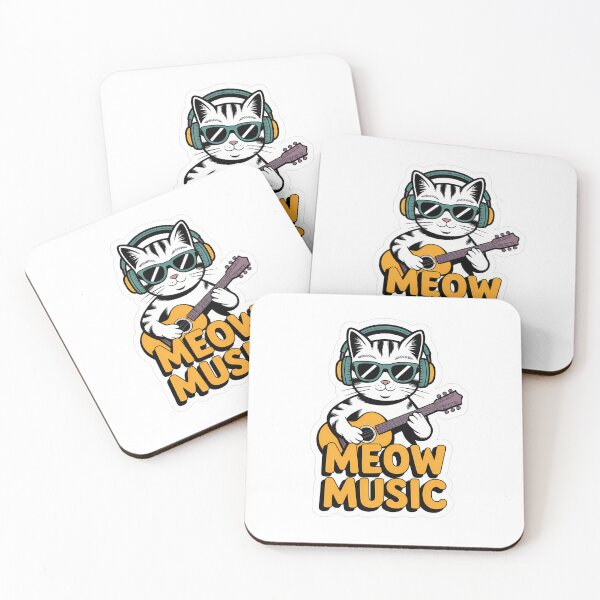 Item preview, Cats Rocking Guitar with Meow Music designed and sold by NiftyWrx.