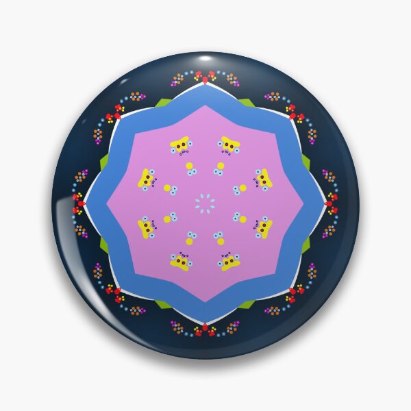 Item preview, Navy and Pink Confetti Mandala Pattern designed and sold by Tinsleybluebell.