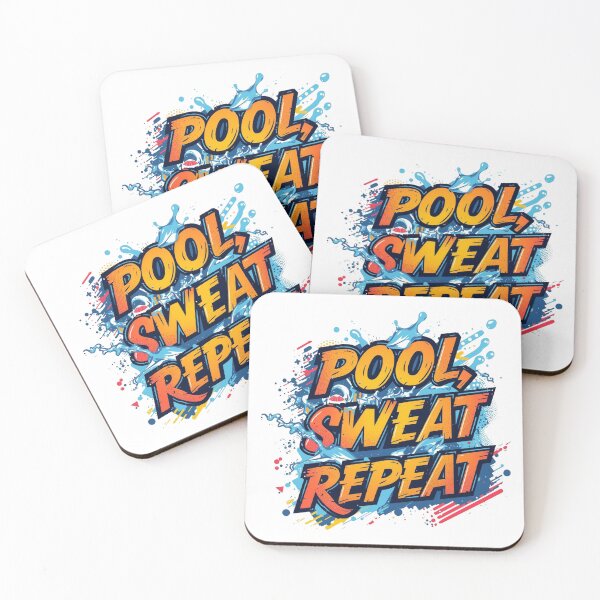 Item preview, Pool Sweat Repeat Swimming Quote designed and sold by Snedsdigital.