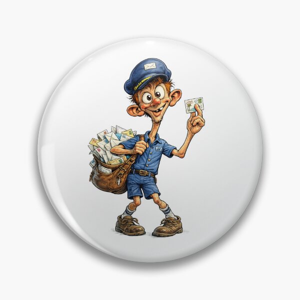 Item preview, Mailman Cartoon designed and sold by AlexLineArt.