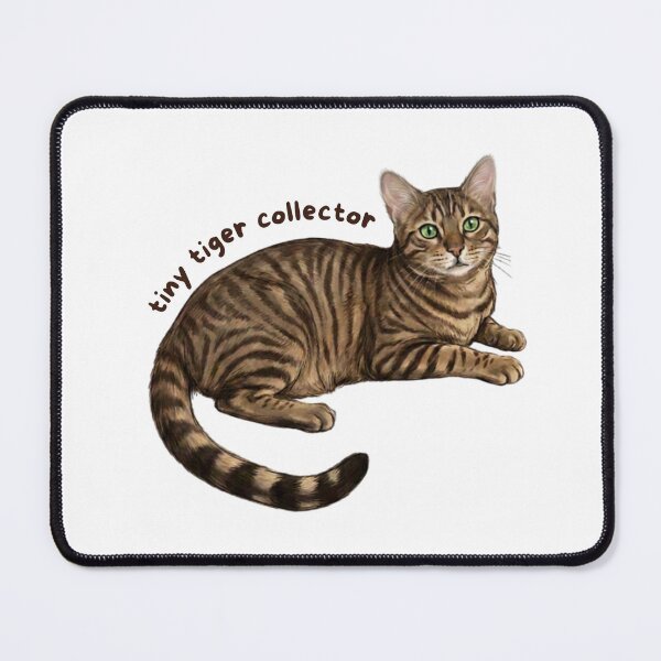 Item preview, Tiny Tiger Collector Sticker | Brown Tabby Cat Vinyl Decal | Cute Striped Cat Lover Gift | Kitty Laptop, Water Bottle & Journal Sticker designed and sold by Safiacreatess.