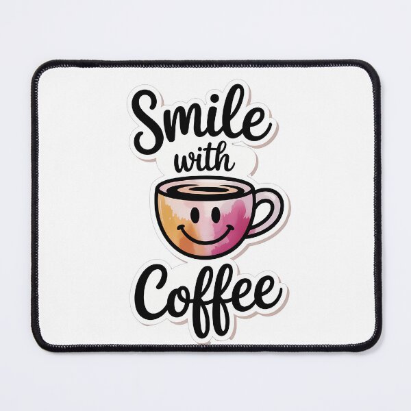 Item preview, Smile with Coffee Watercolor designed and sold by NiftyWrx.