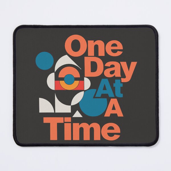 Item preview, One Day at a Time – Inspirational Mindfulness Typography Design designed and sold by Amsafjol.
