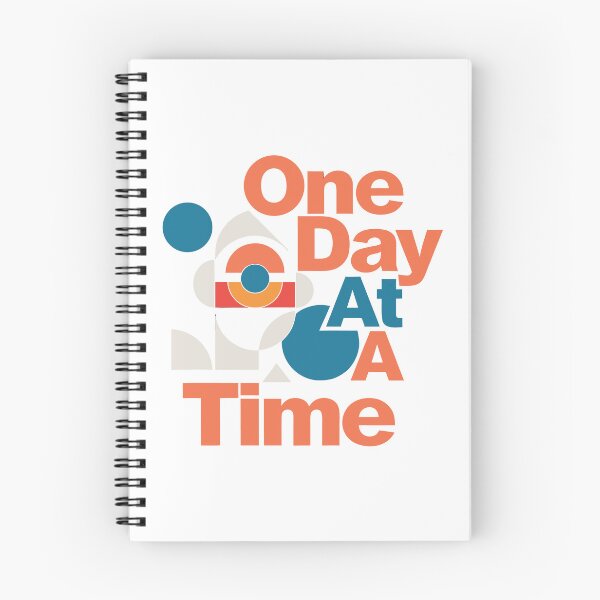 Item preview, One Day at a Time – Inspirational Mindfulness Typography Design designed and sold by Amsafjol.