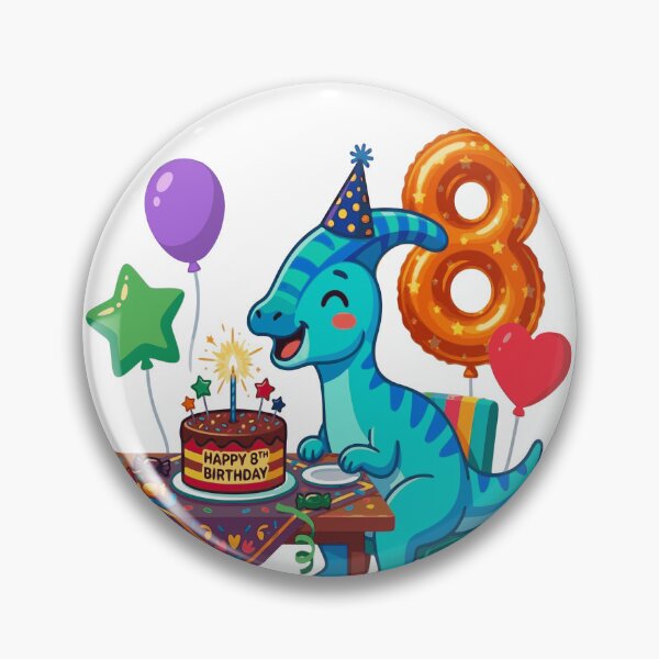 Item preview, 8th blue Parasaur birthday dino lover designed and sold by Tronstell.