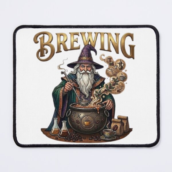 Item preview, Wizard Brewing Coffee Magical Potion Art designed and sold by Northern Glow Art.
