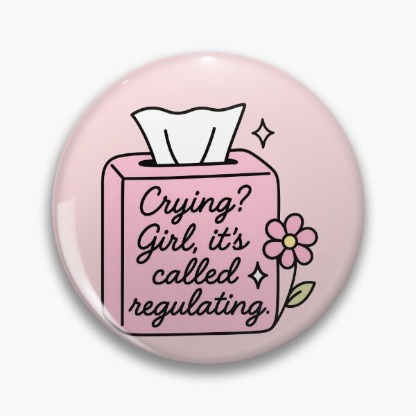 Item preview, Crying Girl Its Called Regulating Pink Tissue Box Funny Mental Health designed and sold by ronakris009.