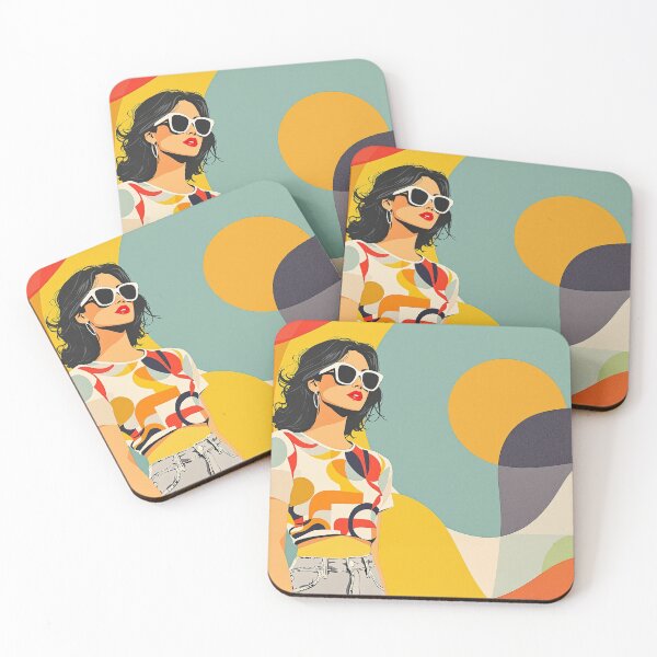 Item preview, Retro Summer Chic - 70s Aesthetic Fashion Illustration designed and sold by Caterina@.