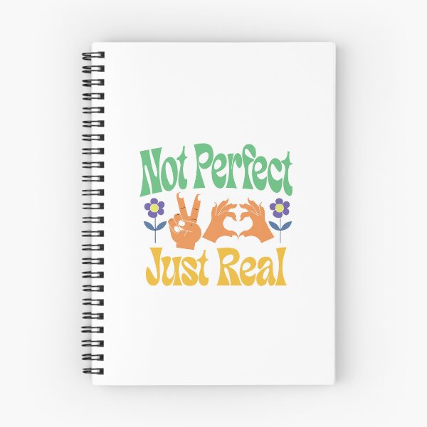 Item preview, Not Perfect Just Real – Authentic Self-Love Typography Design designed and sold by Amsafjol.
