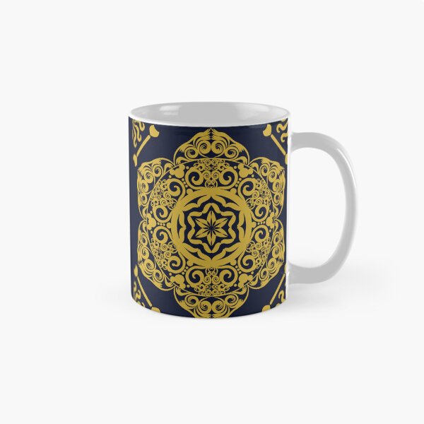 Item preview, Luxury Gold Mandala Navy Blue Baroque Seamless Ornament Patter designed and sold by ThiagoSDantas.