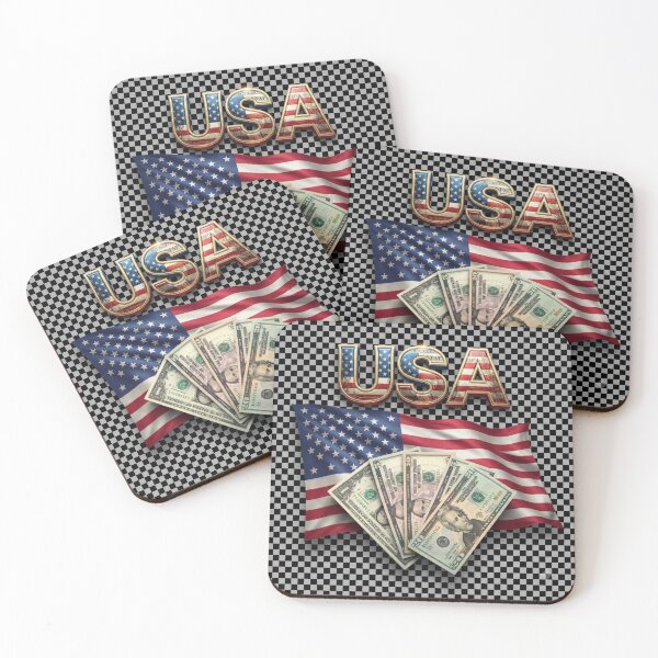 Aperçu de l'œuvre USA Power Flag & Dollar Art créée et vendue par MalinStyle.