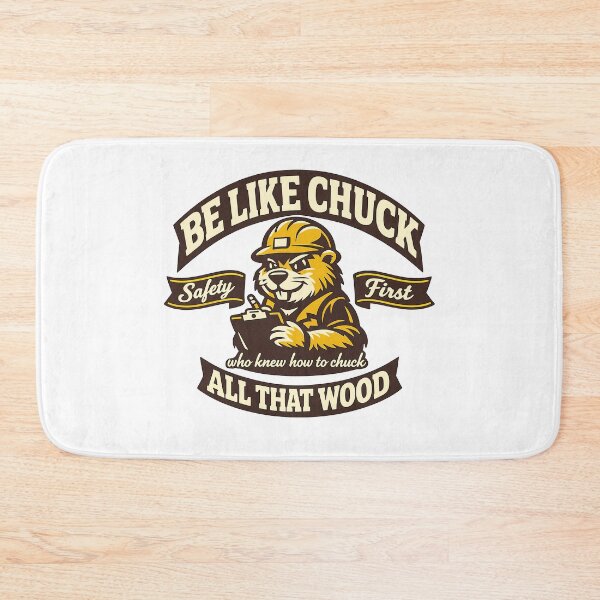 Item preview, Be Like Chuck Safety First Woodchuck Manager Retro Badge designed and sold by American Spirit.