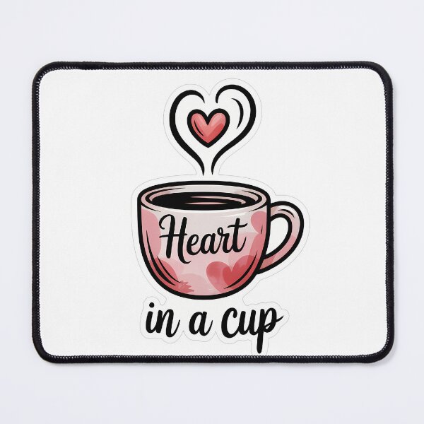 Item preview, Heart in a Cup Watercolor designed and sold by NiftyWrx.