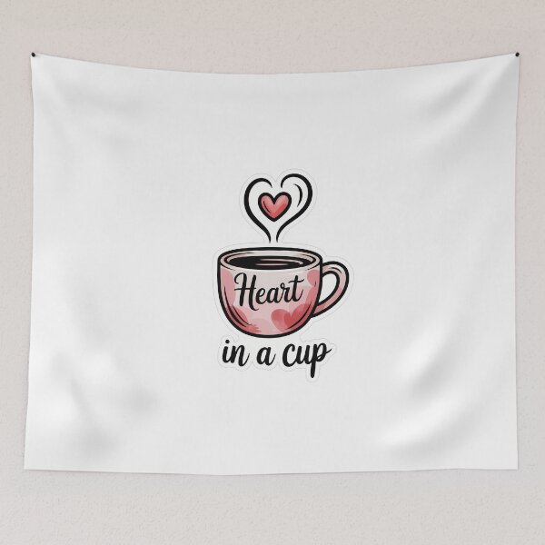 Item preview, Heart in a Cup Watercolor designed and sold by NiftyWrx.