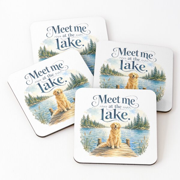Item preview, Meet Me At The Lake Golden Retriever Dog Mom Cabin Decor designed and sold by AQUILAKREO.