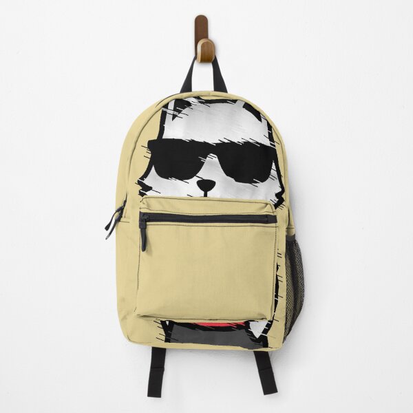 Item preview, Cool Gray Cat in Black Glasses and Red T-Shirt Chibi designed and sold by AstronautMerch.