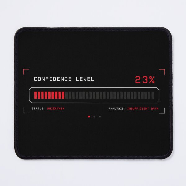 Item preview, AI Confidence Level Glitch Interface T-Shirt | Cyberpunk System Error Tech Design designed and sold by WeirdNightCo.