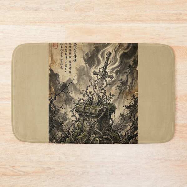 Item preview, Legendary Sword in the Thorns Sumi-e Ink Wash designed and sold by DuckOddity.