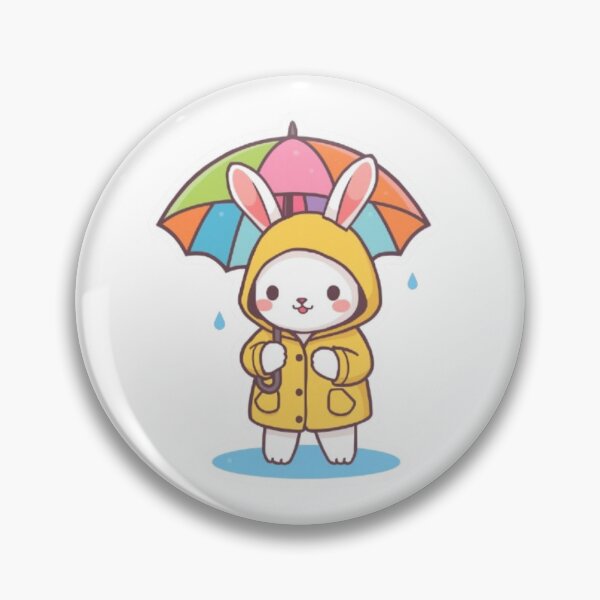 Item preview, Kawaii Rain Bunny Sticker | Cute Chibi Rabbit Gift designed and sold by Stylestickers55.