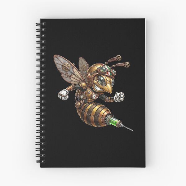 Item preview, Steampunk Mechanical Wasp Mascot - Retro Italian Scooter Rider designed and sold by evrankart.