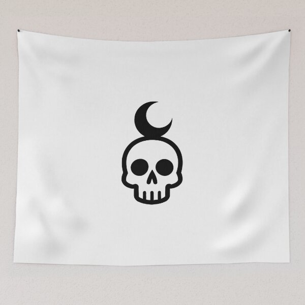 Item preview, Gothic Skull with Roses Moon and Flames - Dark Tattoo Style Streetwear Design designed and sold by trendplusco.