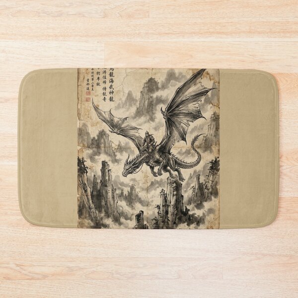 Item preview, Dragon Rider Patrol Sumi-e Ink Wash designed and sold by DuckOddity.