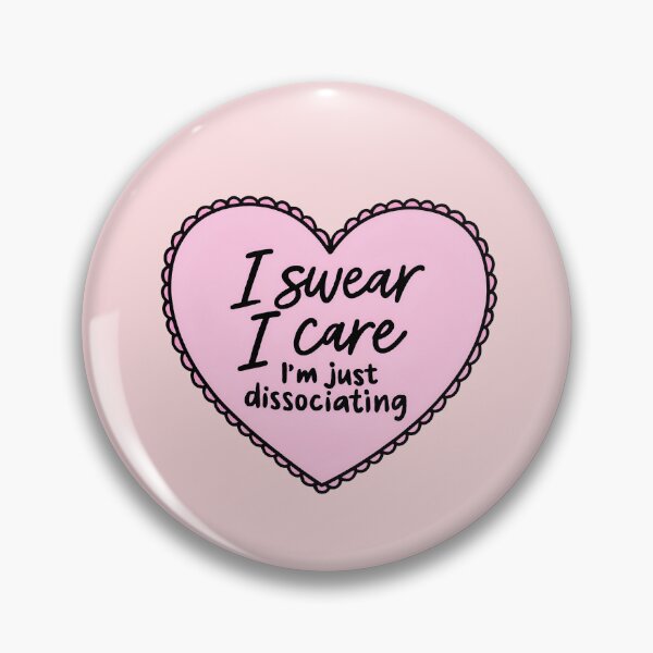 Item preview, Dissociating Pink Heart Funny Mental Health Sarcastic Quote designed and sold by ronakris009.