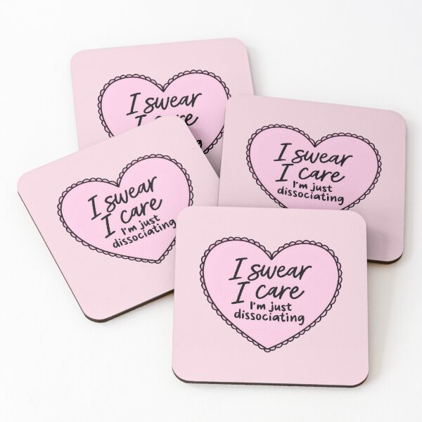Item preview, Dissociating Pink Heart Funny Mental Health Sarcastic Quote designed and sold by ronakris009.