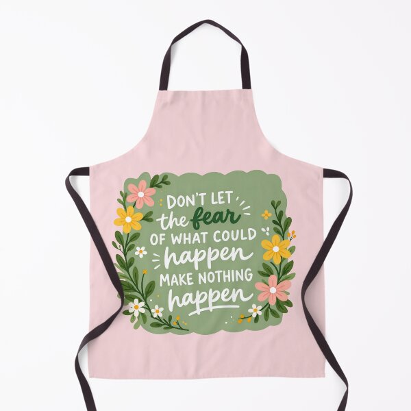 Item preview, Don't Let the Fear Make Nothing Happen Motivational Floral Quote designed and sold by ronakris009.