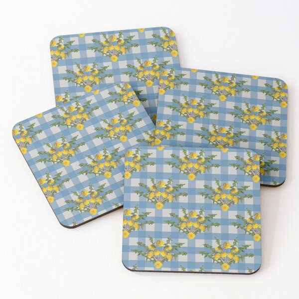 Item preview, Dandelion Arrangement on Blue Gingham designed and sold by Digitalmyth's Designs.