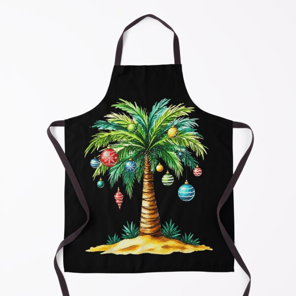 Item preview, Tropical Christmas Palm Tree Ornament Watercolor Coastal Beach Holiday Design designed and sold by GalenoHenley.