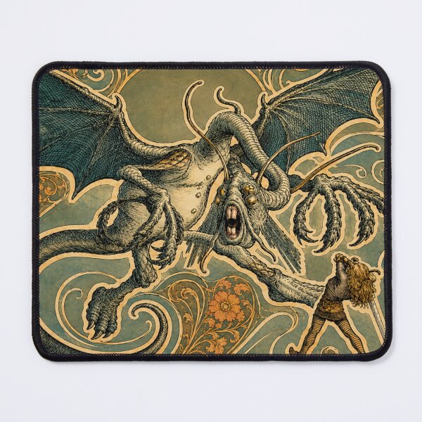 Item preview, Alice and the Jabberwocky - Alice in Wonderland - Vintage Art designed and sold by RickE.