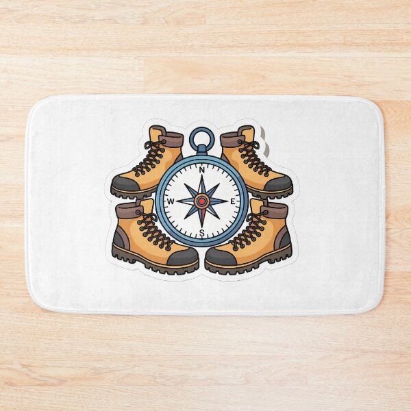 Item preview, Compass & Boots Hiking Icon designed and sold by NiftyWrx.
