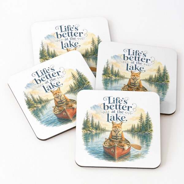 Item preview, Life Is Better At The Lake Fox Canoe Camping Adventure designed and sold by AQUILAKREO.