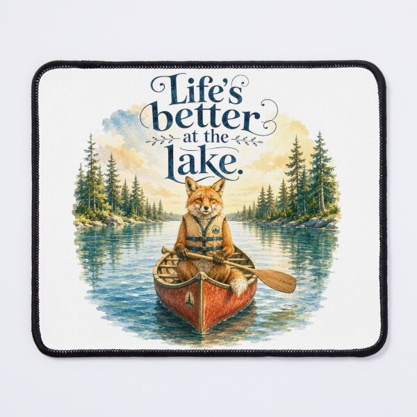 Item preview, Life Is Better At The Lake Fox Canoe Camping Adventure designed and sold by AQUILAKREO.