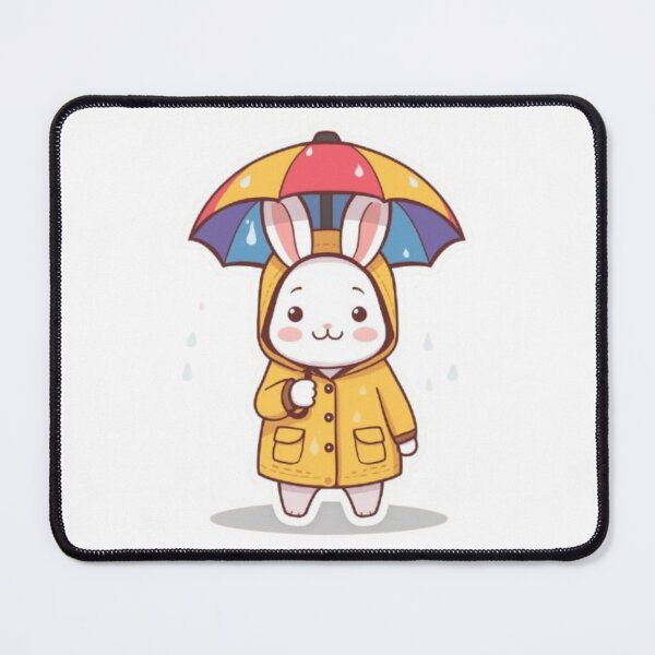 Item preview, Cute Bunny in Rain | Kawaii Rabbit Sticker designed and sold by Stylestickers55.