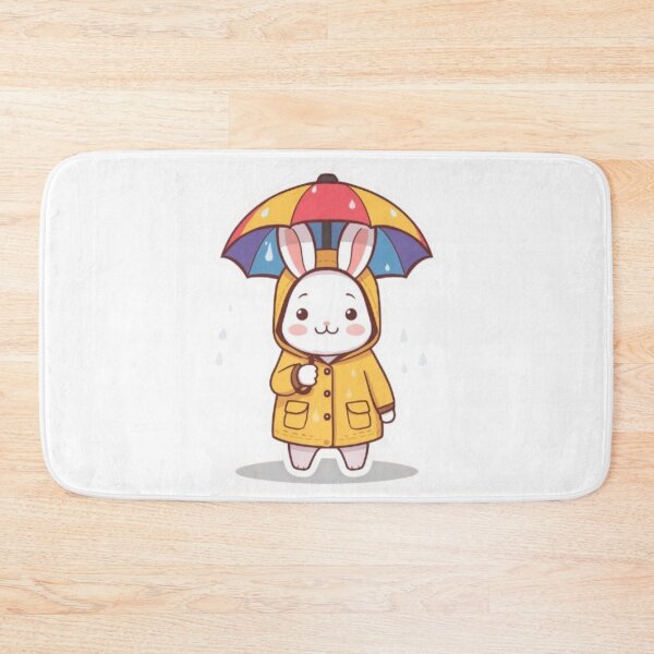 Item preview, Cute Bunny in Rain | Kawaii Rabbit Sticker designed and sold by Stylestickers55.