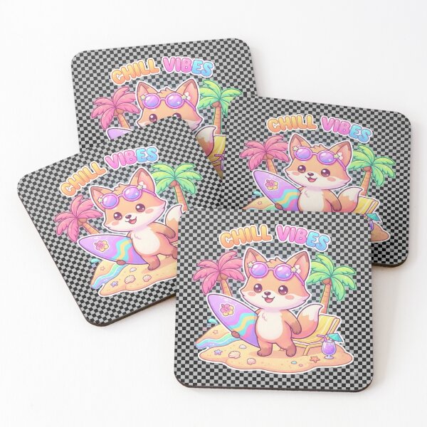 Item preview, Chill Vibes Surfing Fox designed and sold by MalinStyle.