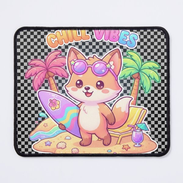 Item preview, Chill Vibes Surfing Fox designed and sold by MalinStyle.