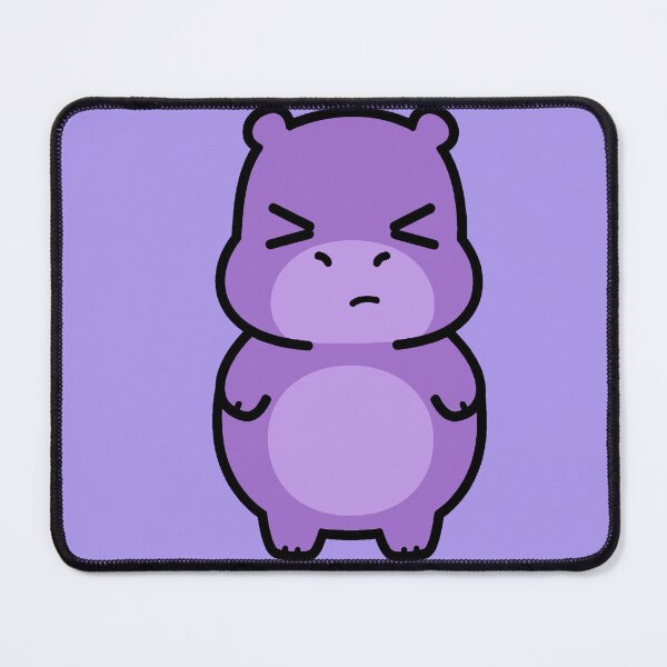 Item preview, Angry Purple Hippopotamus Chibi Kawaii Cute designed and sold by AstronautMerch.