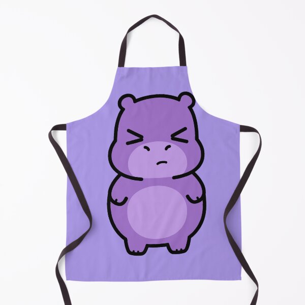 Item preview, Angry Purple Hippopotamus Chibi Kawaii Cute designed and sold by AstronautMerch.