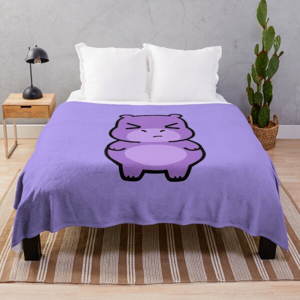 Item preview, Angry Purple Hippopotamus Chibi Kawaii Cute designed and sold by AstronautMerch.