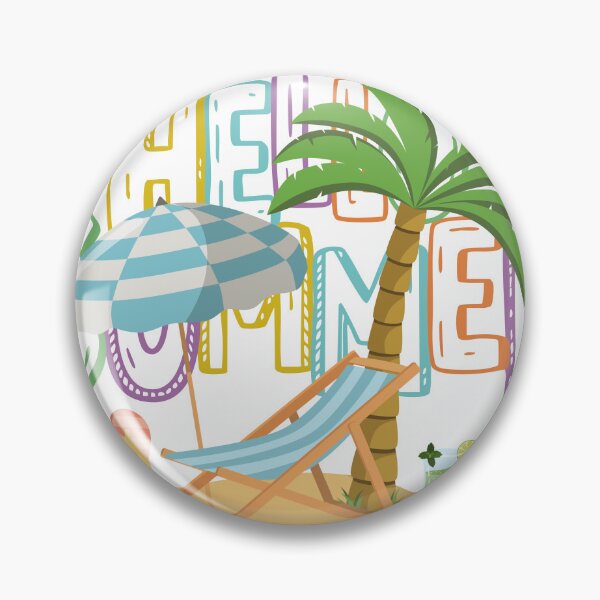 Item preview, Summer Beach T-Shirt — "Hello Summer" Palm Tree & Surf Design designed and sold by SDFsignature.
