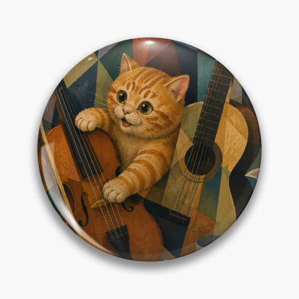 Item preview, Cute Chonky Orange Cat Violin and Guitar Masterpiece Dreamscape designed and sold by Mindworx21.