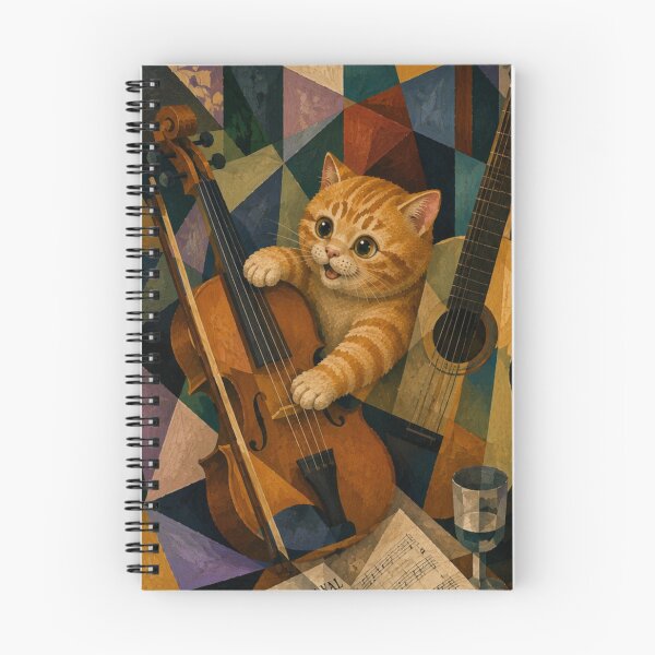 Item preview, Cute Chonky Orange Cat Violin and Guitar Masterpiece Dreamscape designed and sold by Mindworx21.