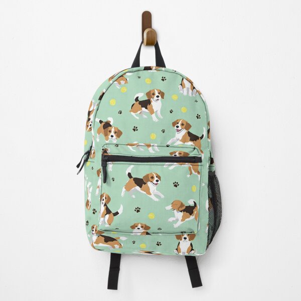 Item preview, Energetic Beagle Pups and Paw Prints Pattern designed and sold by TJ Art and Camera.