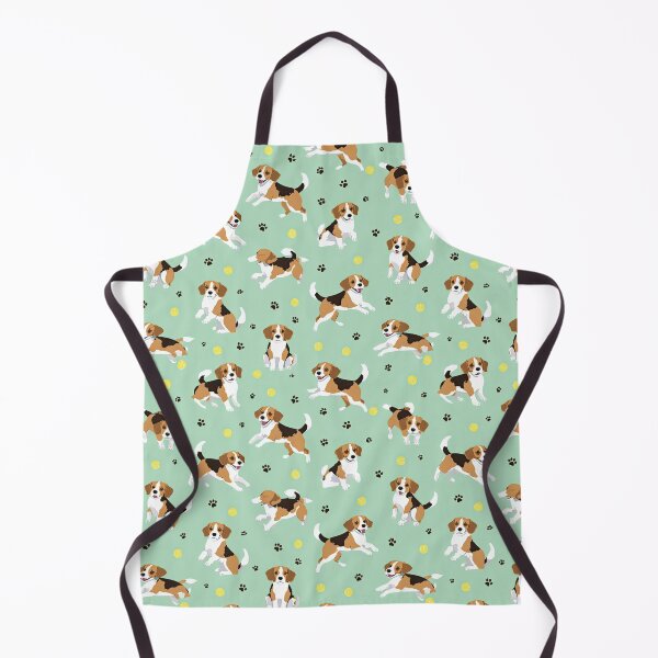 Item preview, Energetic Beagle Pups and Paw Prints Pattern designed and sold by TJ Art and Camera.