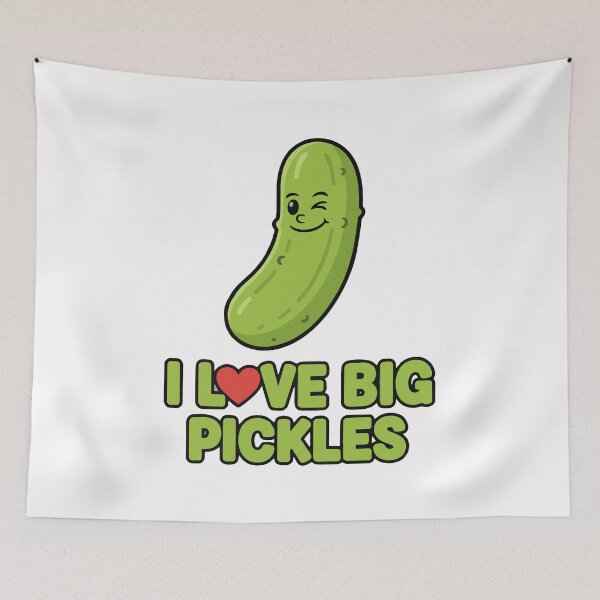 Item preview, funny inappropriate pickles I Love Big Pickles designed and sold by Uglyandcute.