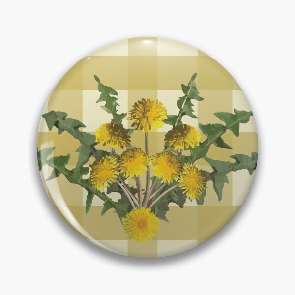 Item preview, Dandelion Arrangement on Yellow Gingham designed and sold by Digitalmyth's Designs.