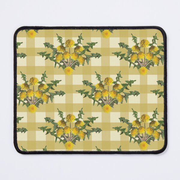 Item preview, Dandelion Arrangement on Yellow Gingham designed and sold by Digitalmyth's Designs.